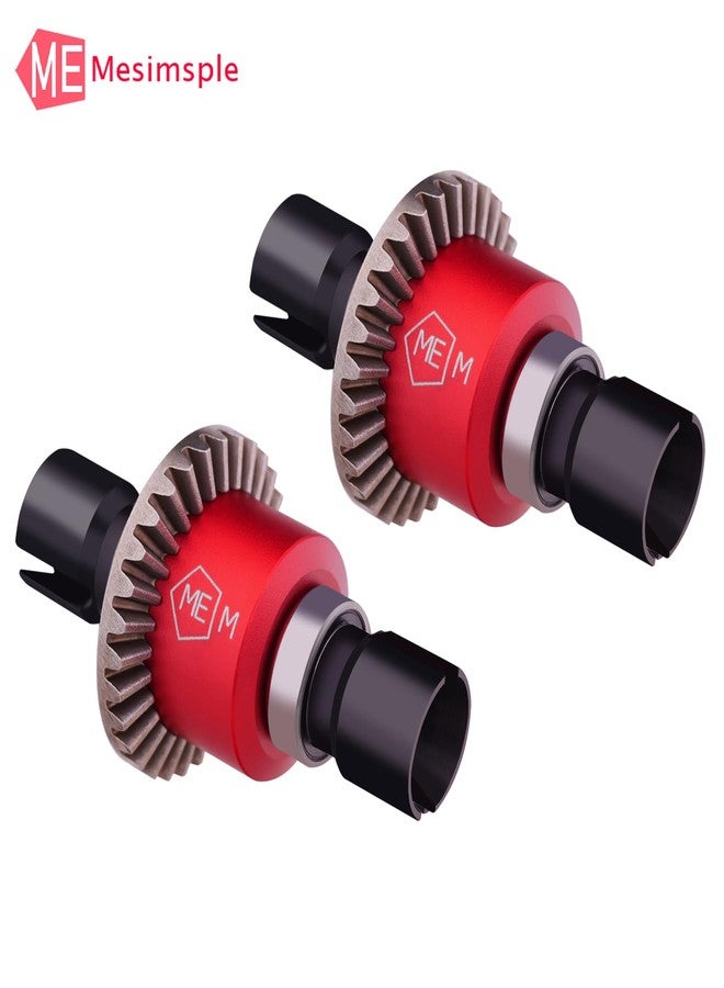 Mesimsple 2PCS Alum H16BM Front Rear Differential Diff Gear for 1/16 H16BM H16207 16208 16209 16210 H16 1/14 14301 14302 14209 14210 H14BM Series Upgrades Part Red - Image 3